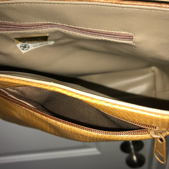 Sharif Vintage Leather Multi-Textured Striped Crossbody EUC - Picture 8 of 12